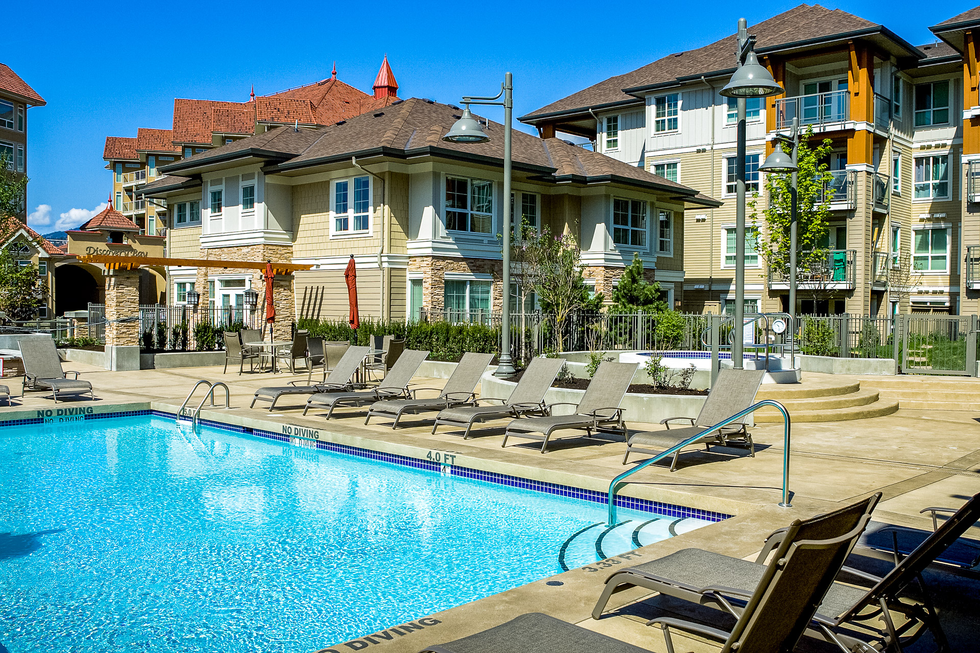 Swimming pool in condo building